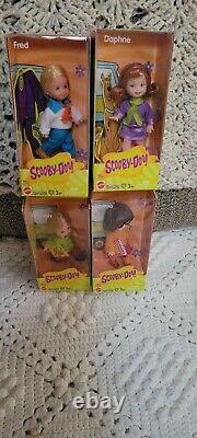 SCOOBY DOO Kelly Doll Fred Shaggy Velma Daphne Tommy Barbie Lot 4 NRFB