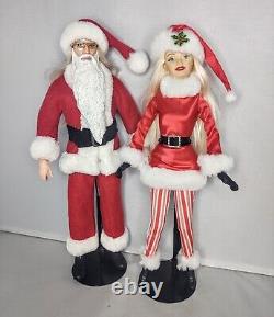 Santa & Mrs. Claus Barbie Doll OOAK Santa's Helper Christmas Holiday Decor Set