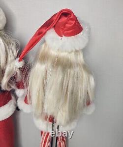 Santa & Mrs. Claus Barbie Doll OOAK Santa's Helper Christmas Holiday Decor Set