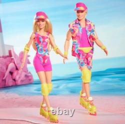 Set of 2 Barbie The Movie Neon Inline Roller Skating Barbie & Ken Dolls