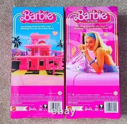 Set of 2 Barbie The Movie Neon Inline Roller Skating Barbie & Ken Dolls