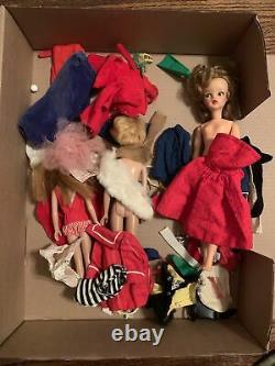 Skipper, Midge, Barbie lot with clothes Original Vintage