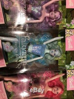 Sparkle Fairy Barbie! Fairytopia Pink Blue Lavender Lot B5736, B5735, B5734 NIB