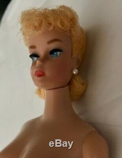 Stunning 1960s Vintage Lemon Blonde ponytail Barbie Doll MINT ALL ORIGINAL