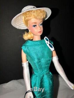 Stunning 1960s Vintage Lemon Blonde ponytail Barbie Doll MINT ALL ORIGINAL
