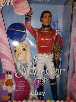 Sugarplum Princess Barbie Doll Prince Eric Ken Nutcracker Ballet Lot 2 NRFB