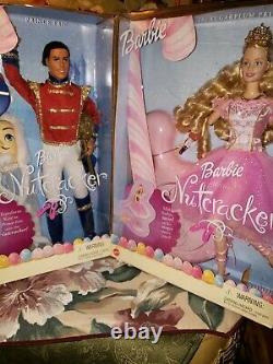 Sugarplum Princess Barbie Doll Prince Eric Ken Nutcracker Ballet Lot 2 NRFB