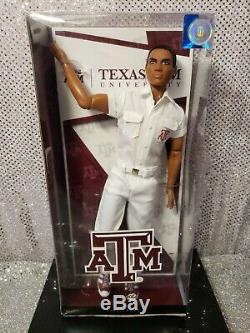 Texas A&m University Ken Barbie Doll Aa Pink Label 2012 Mattel X9208 Mint Nrfb