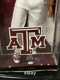 Texas A&m University Ken Barbie Doll Aa Pink Label 2012 Mattel X9208 Mint Nrfb