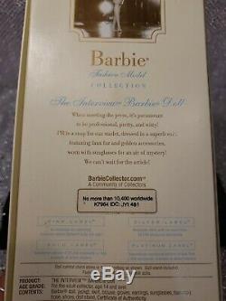 The Interview Silkstone Barbie Doll Gold Label 2007 Mattel #k7964 Mint Nrfb