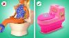Toilet Gadgets For Dolls Barbie Makeover Ideas Cool Hacks U0026 Crafts By Woosh