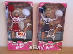 University Cheerleader Barbie Collection 10 Dolls New In Box- Mint Condition