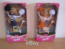 University Cheerleader Barbie Collection 10 Dolls New In Box- Mint Condition