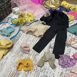 VINTAGE BARBIE DOLL Case CLOTHES And ACCESSORIES Lot