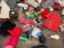 VINTAGE Huge Lot of 1960s Barbie Mod Doll Accessories Clothes Cases Barbies RARE