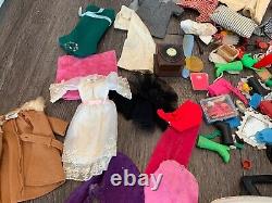 VINTAGE Huge Lot of 1960s Barbie Mod Doll Accessories Clothes Cases Barbies RARE