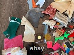 VINTAGE Huge Lot of 1960s Barbie Mod Doll Accessories Clothes Cases Barbies RARE