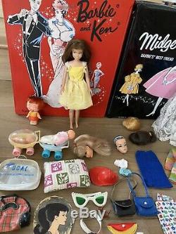 VINTAGE MATTEL BARBIE Skipper LOT Cases Clothes Dolls Accessories and more
