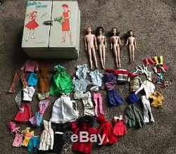 VINTAGE Mattel Barbie, Ken, Midge, Skipper, and Case LARGE LOT
