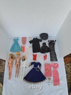 VINTAGE ORIGINAL (2) 1960's & (1) 1990's BARBIE DOLLS AND ACCESSORIES LOT