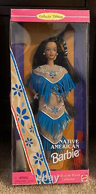 VTG 1990's Native American & American Indian Barbie Doll Lot NIB LOT Of 9
