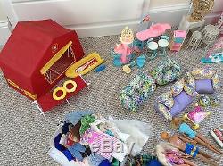 VTG LOT BARBIE COLLECTION 1960's-1990's house dolls clothes baywatch camper