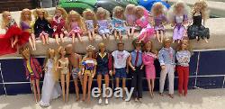 VTG LOT Barbie Ken Skipper Kelly Dolls Mattel 70s 80s 90s Clothes 200+ Pieces