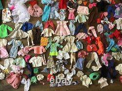 Vintage 1960's Barbie Skipper Ken Cases & Clothing Accessories Lot Free Ship