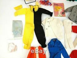 Vintage 1960's Blonde Ponytail Barbie with Vintage Ken & Clothing Lot with Cut Outs