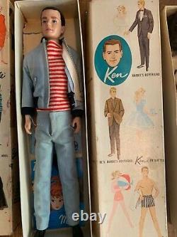 Vintage 1960's MATTEL Barbie Doll Lot, Includes Barbie, Ken and Midge MIB