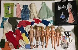 Vintage 1960s 1970s Barbie Lot Ken Ponytail Marlo Flip Malibu Clothes