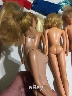 Vintage 1960s 1970s Barbie Lot Ken Ponytail Marlo Flip Malibu Clothes