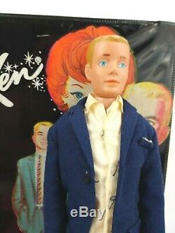 Vintage 1960s Brunette Bubble Cut Barbie Doll with1960s Ken Doll Barbie Lot