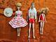 Vintage 1960s Mattel White Ginger Barbie Ken Skipper Straight Leg Japan Doll Lot