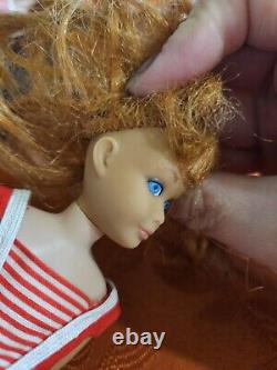 Vintage 1960s Mattel White Ginger Barbie Ken Skipper Straight Leg Japan Doll Lot