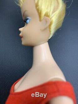 Vintage 1962 Blonde Ponytail Barbie Doll Stand Mint in Original Box 20-184