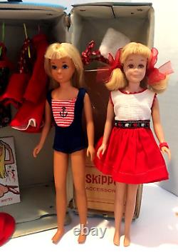 Vintage 1963 Mattel Scooter Skipper Barbie Friend's Lot with Case