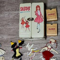 Vintage 1964 Mattel SKIPPER Barbie's Little Sister Case with Clothes Outfits Lot
