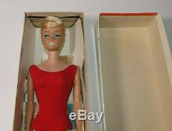 Vintage 1964 Platinum Blonde Swirl Ponytail Barbie doll near mint original box