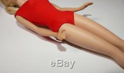 Vintage 1964 Platinum Blonde Swirl Ponytail Barbie doll near mint original box