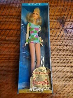Vintage 1965 Barbie Friend Blonde Francie Twist Turn Doll New Mint NRFB 1130