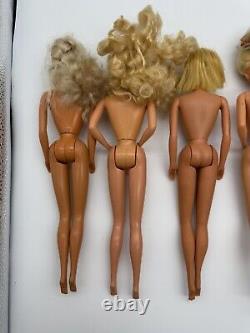 Vintage 1966 Mattel Barbie Dolls lot of 7