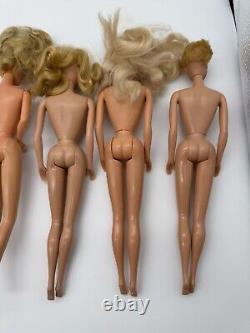 Vintage 1966 Mattel Barbie Dolls lot of 7