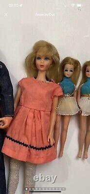 Vintage 1968 Ken 1966 Barbie TNT Blond Long Lash TNT Two Topper Dawns Dolls
