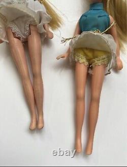 Vintage 1968 Ken 1966 Barbie TNT Blond Long Lash TNT Two Topper Dawns Dolls