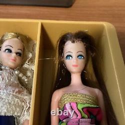Vintage 1970 Topper Corp 3 Dolls Lot Clothes Mattel Mini Barbie Rare Clothes