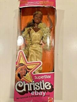 Vintage 1976 Superstar Christie Barbie #9950 African American MINT IN BOX
