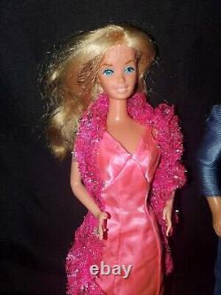 Vintage 1977 Superstar Barbie Doll #9720 & Superstar Ken Original Outfits