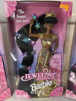 Vintage 1995 New in Box Jewel Hair Mermaid Barbie Lot! African American Rare