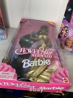 Vintage 1995 New in Box Jewel Hair Mermaid Barbie Lot! African American Rare